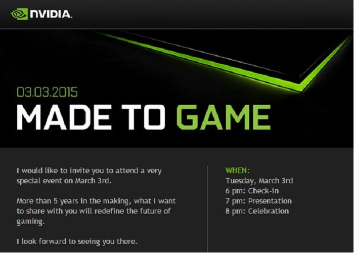 NVIDIA tendrá un evento el 3 de marzo