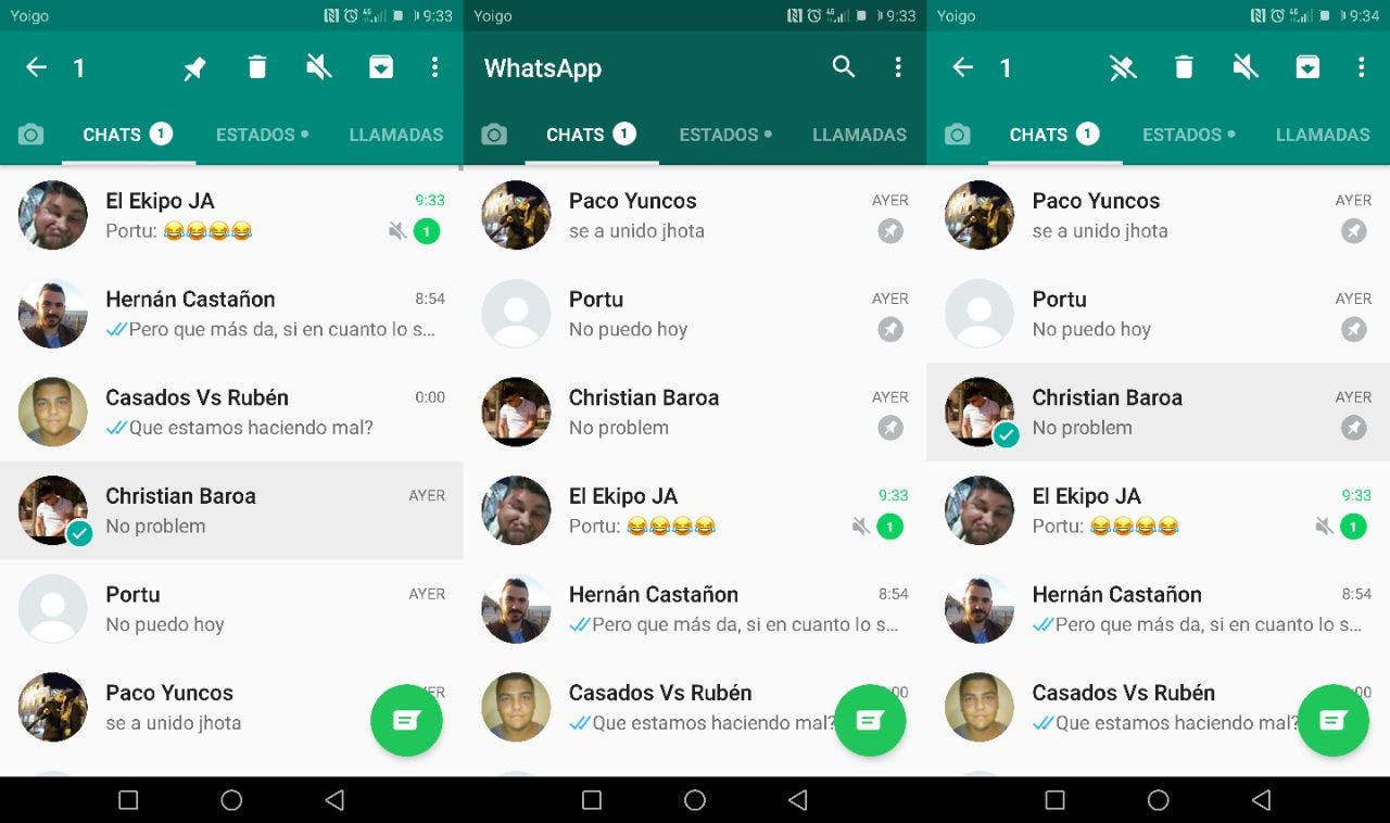 Cómo fijar conversaciones en WhatsApp con la nueva versión