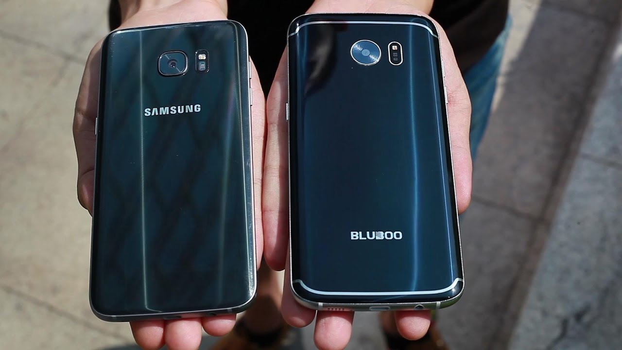Bluboo Edge and Samsung Galaxy S7 Edge Back Covers Comparison Video