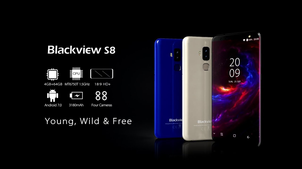 Official 3D graphic video of Blackview S8, the world’s first 18:9 four cameras smartphone