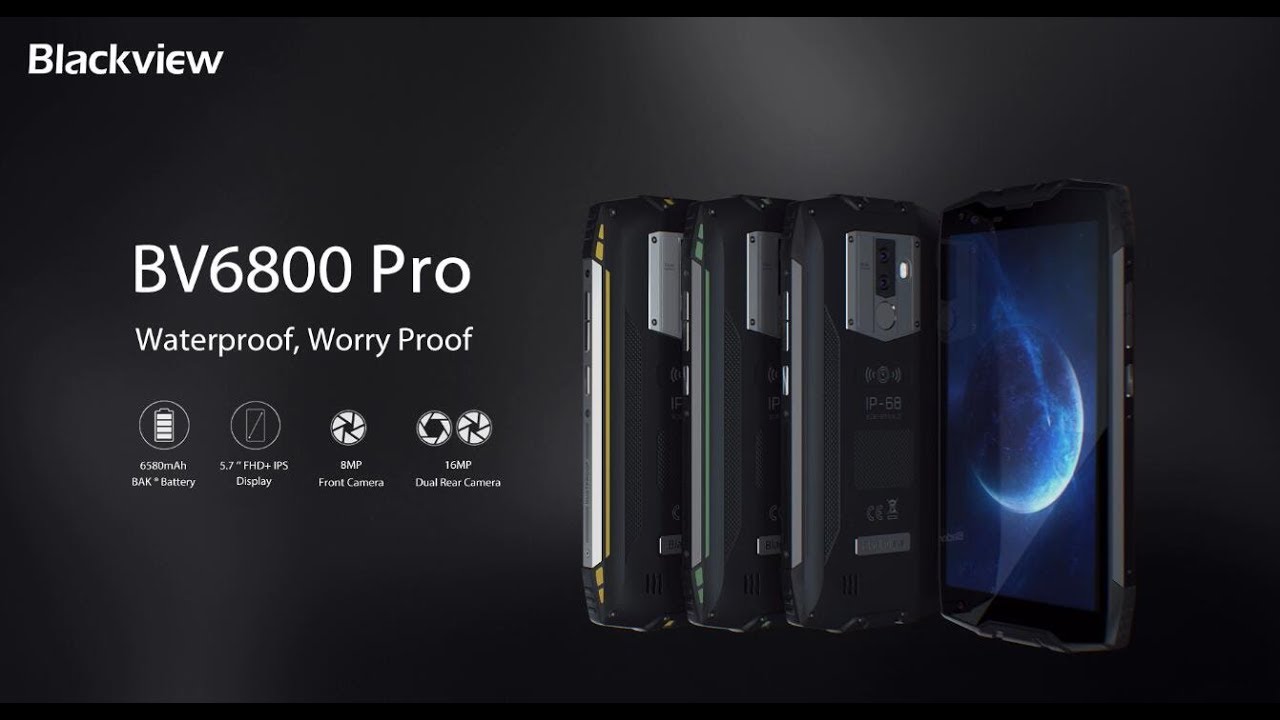 Official 3D graphic video of Blackview BV6800 Pro, IP68/IP69K rugged phone with 6580mAh NFC