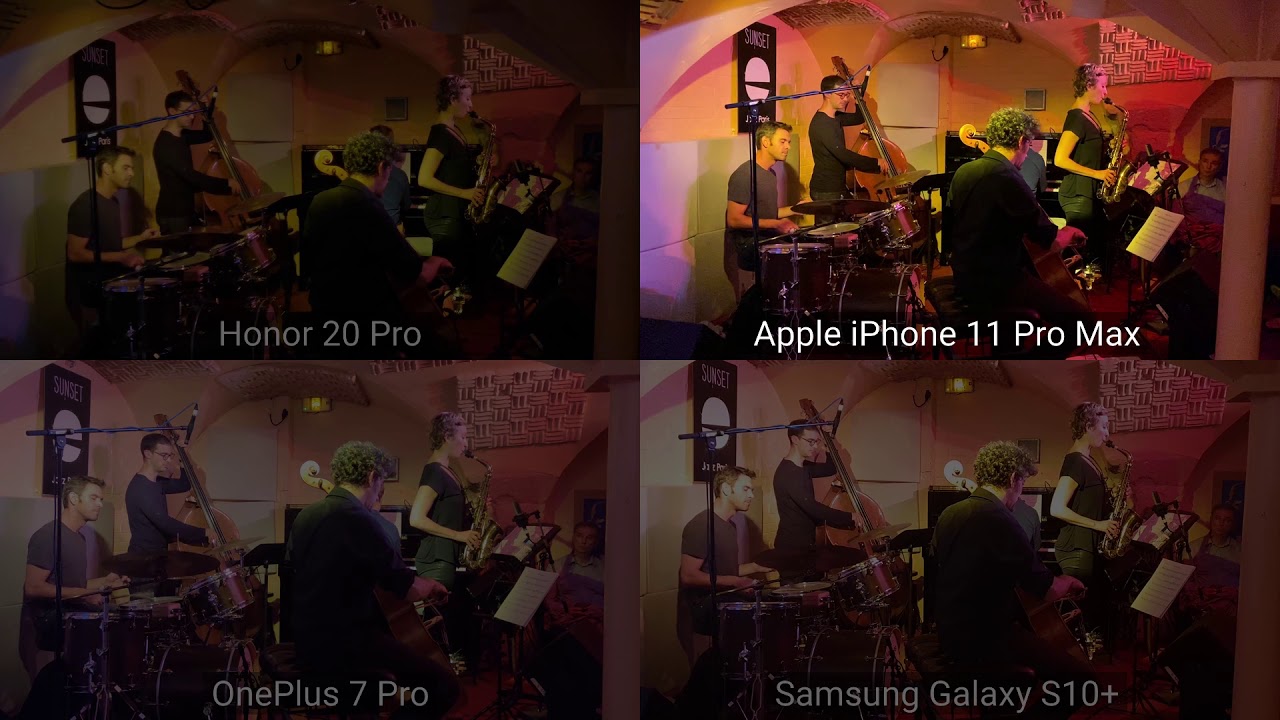 Recording a Jazz concert with four different smartphones