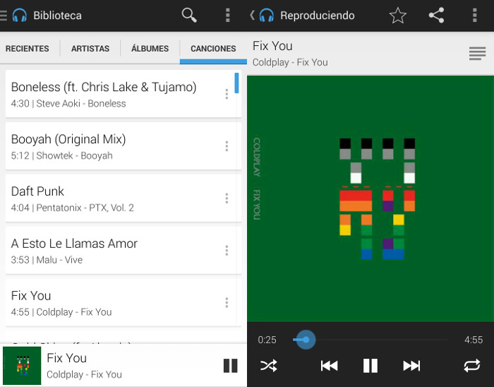 Shuttle, el mejor reproductor musical para Android