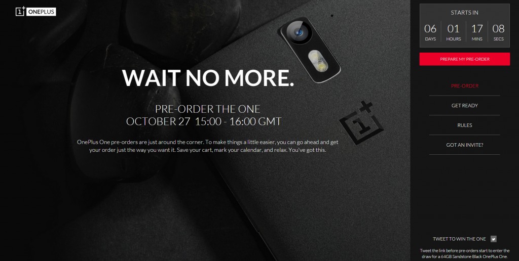 El 27 de octubre podrás comprar el OnePlus One sin invitación.
