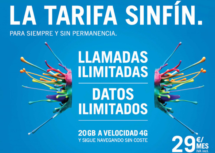 Yoigo vuelve a lanzar la Sin Fin de 20 GB solo en julio