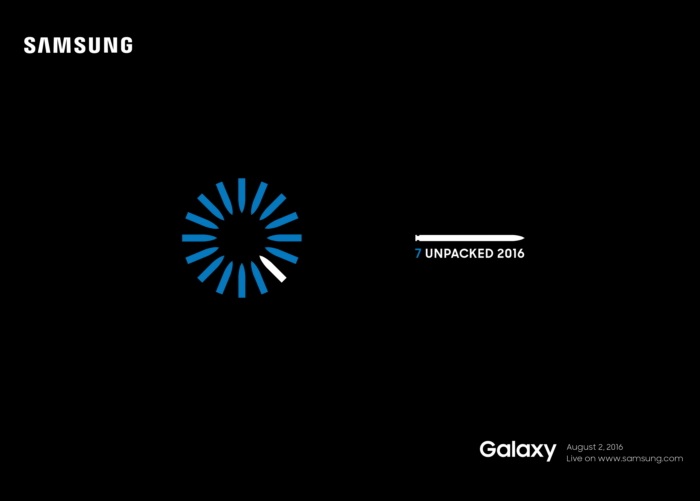 invitación Samsung Galaxy Note 7