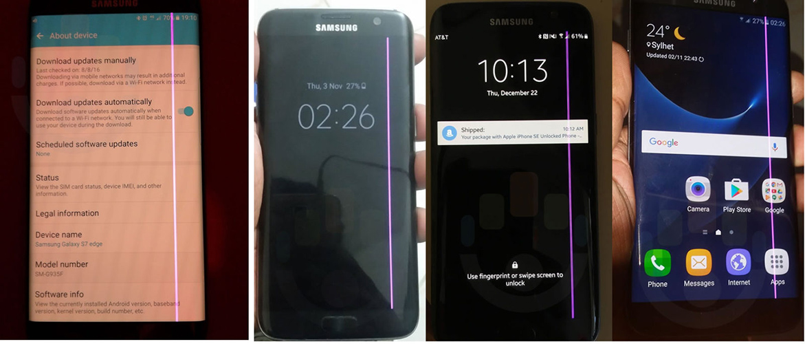Samsung Galaxy S7 Edge línea rosa