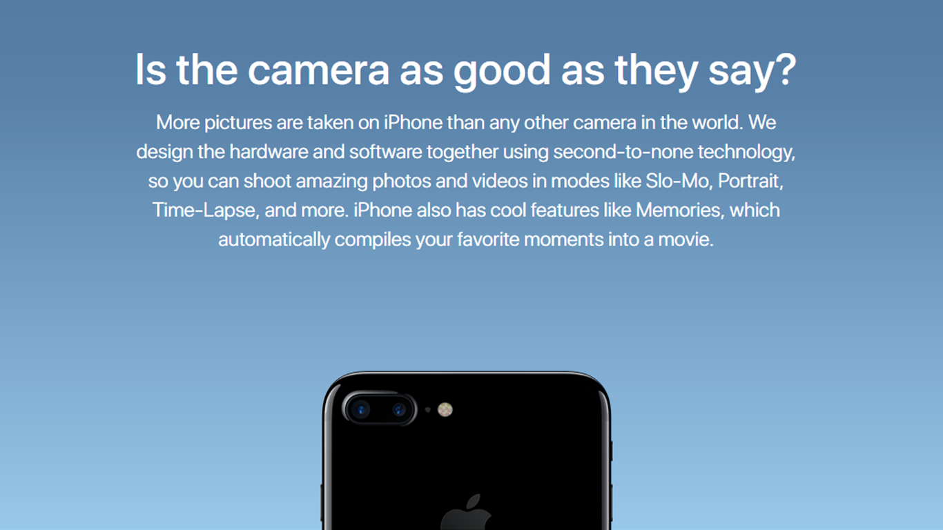 Campaña web Android vs Apple cámara
