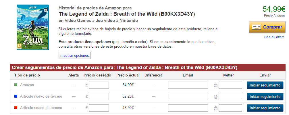 CamelCamel página web