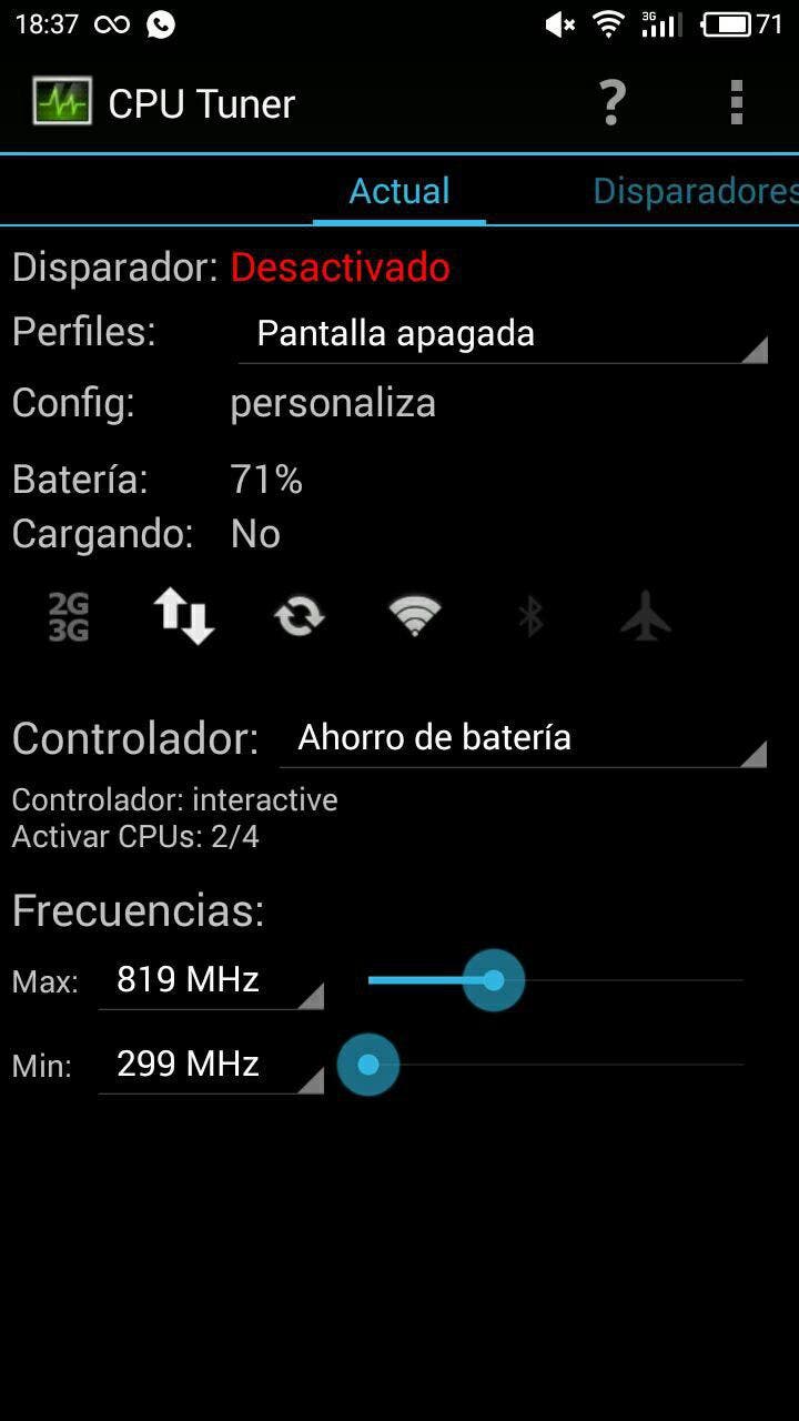 pantalla apagada cpu tuner