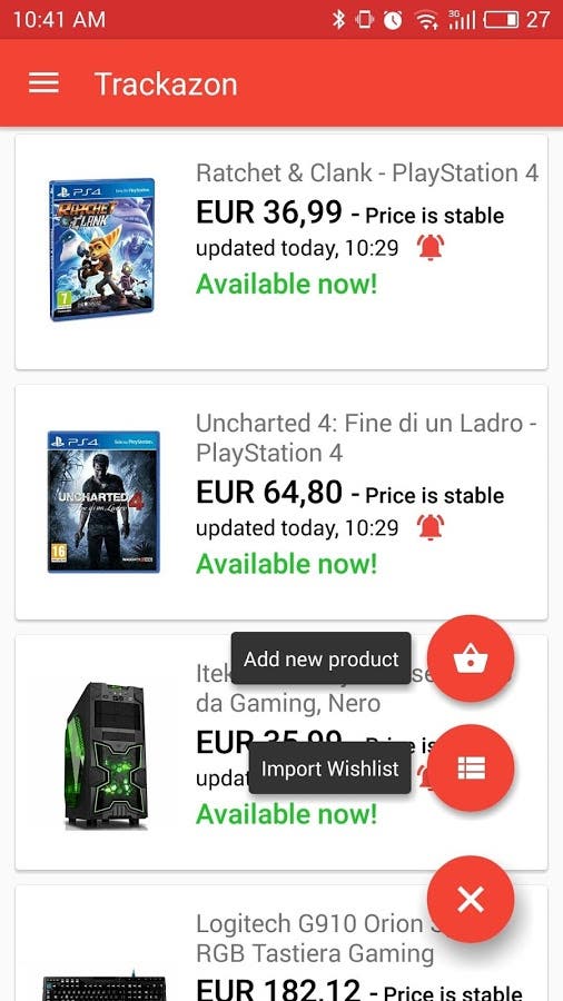 aplicación trackazon