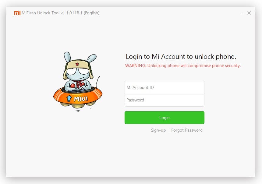 Mi Flash Unlock Tool