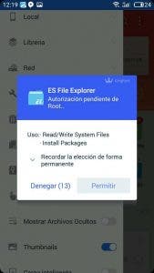 permisos root es explorador