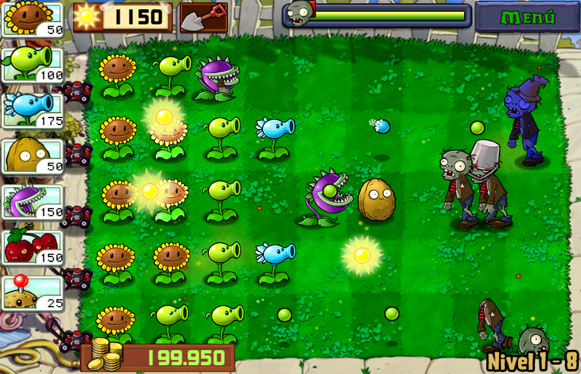 Gameplay de Plants vs Zombies