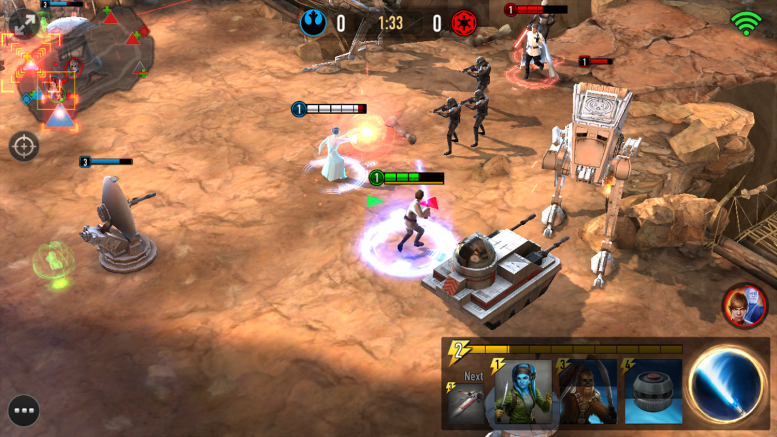 Gameplay de Star Wars Force Arena