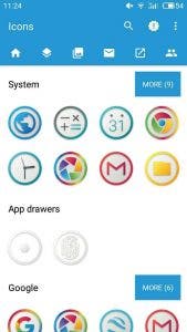 iconos de Android Oreo
