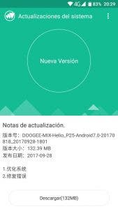 actualizacion doogee mix