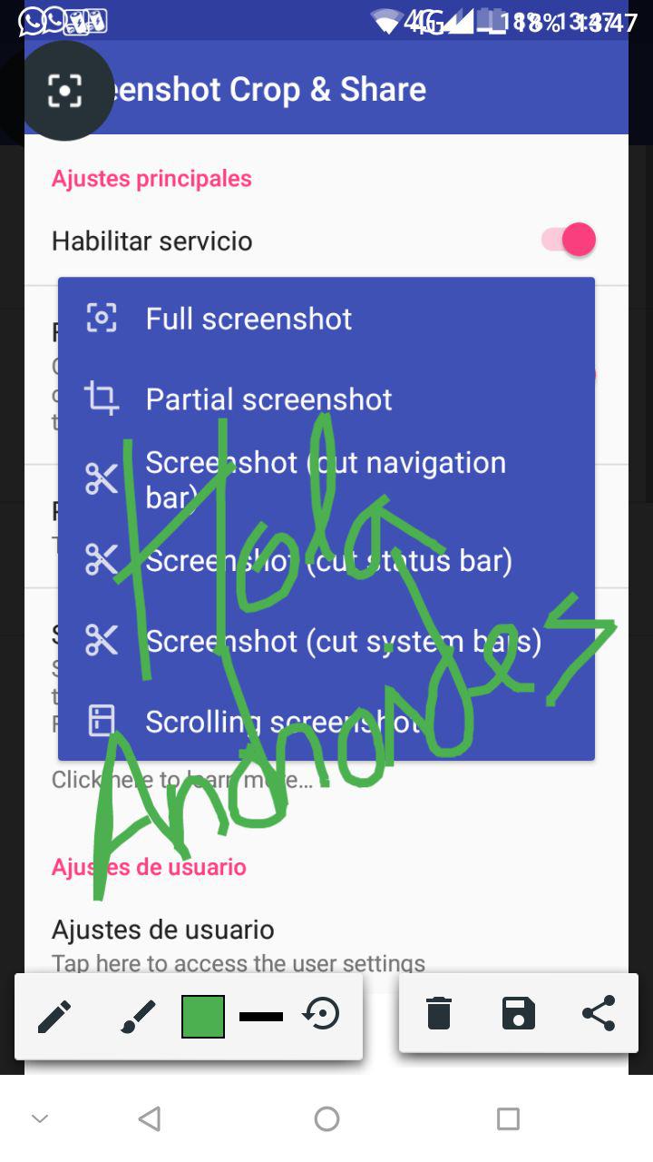 personalizar capturas de pantalla en android
