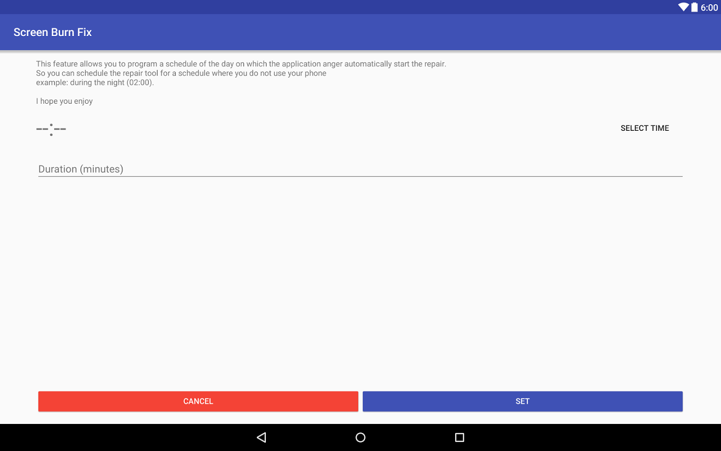 screen burn-in tool