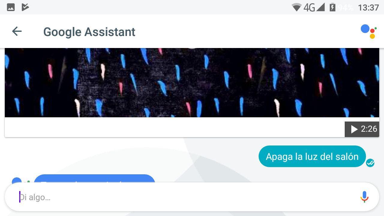 objetos inteligentes Google Assistant en español