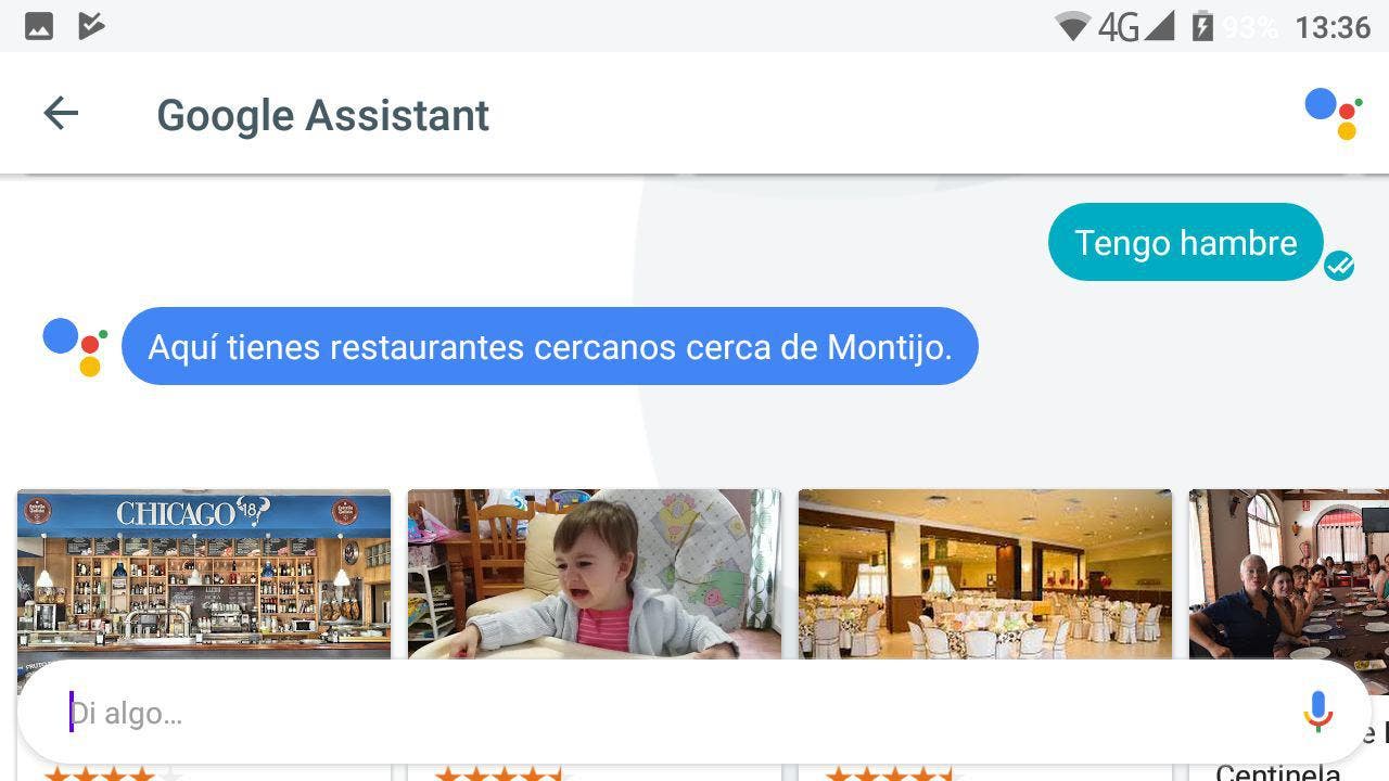 restaurantes Google Assistant en español