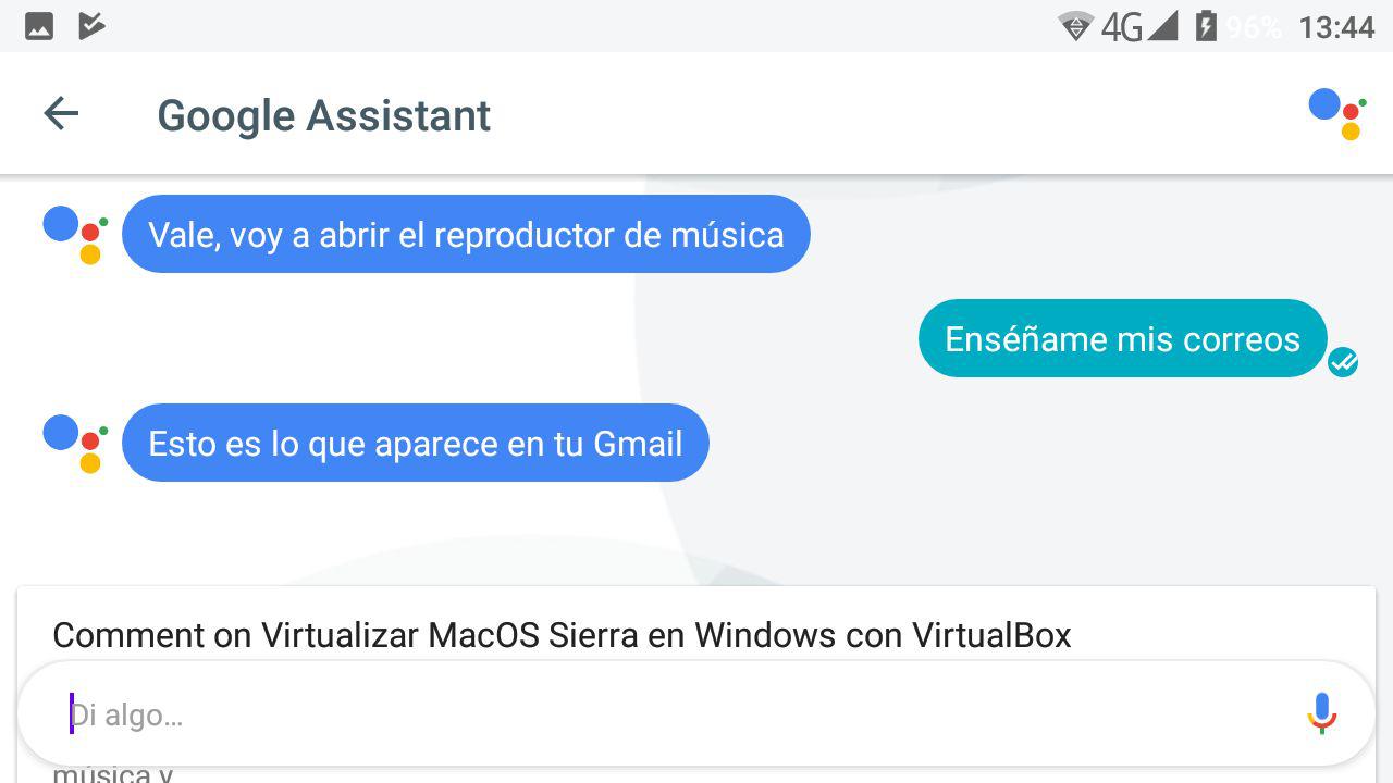 gmail Google Assistant en español