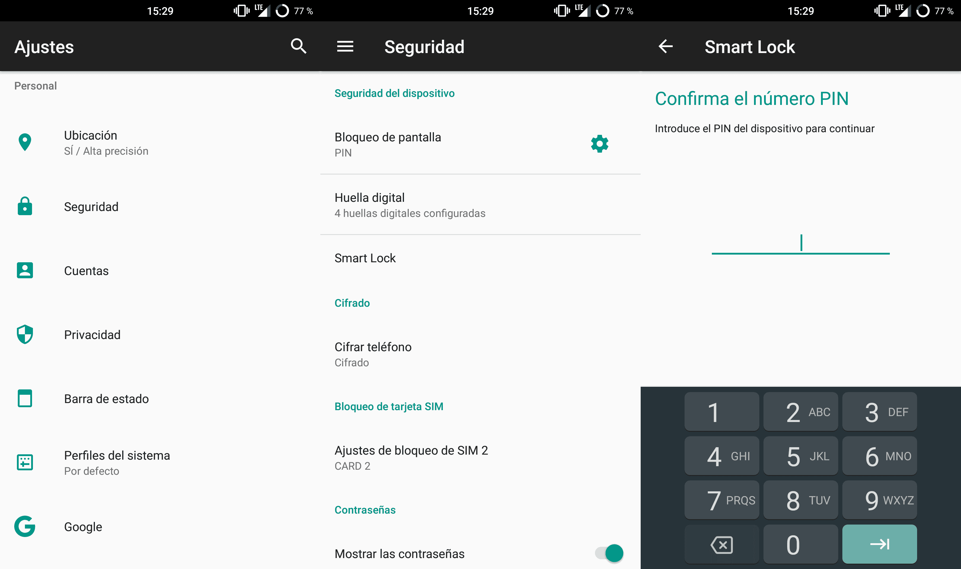 Reconocimiento facial del OnePlus 5T