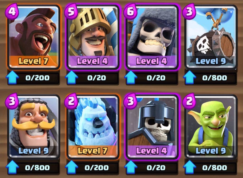 cartas balance clash royale