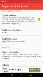 personalizar acciones en android con la huella