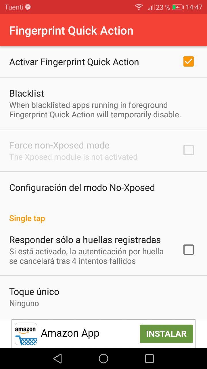 personalizar gestos en android con la huella