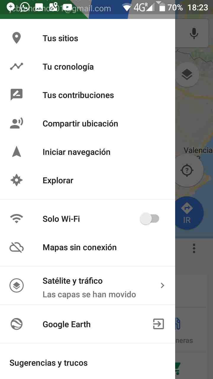 usar google maps sin conexión