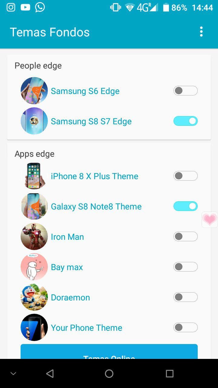 pantalla edge en android
