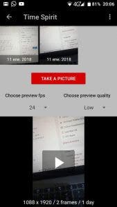 grabar time lapse en Android