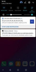 monitor uso de la cpu en android