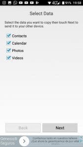 pasar la información de un teléfono a otro