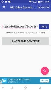 descargar videos de Twitter en Android