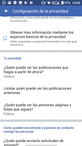 ocultar las publicaciones en facebook