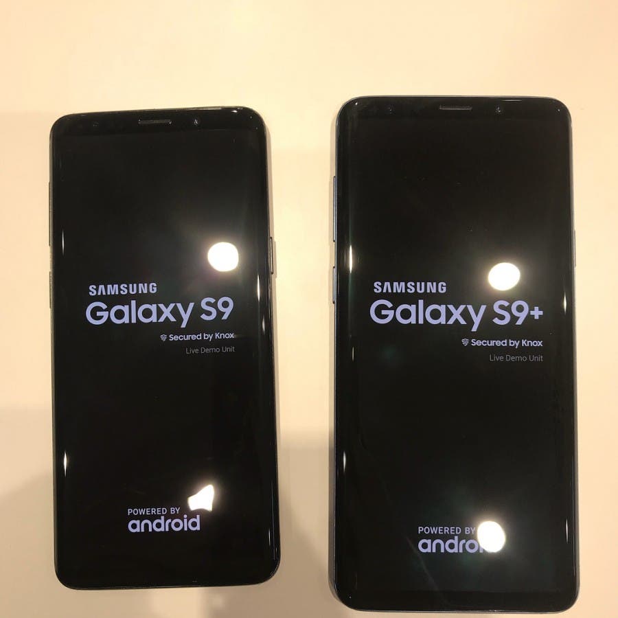 frontal del samsung galaxy s9 y s9+