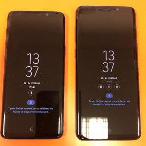 frontal del samsung galaxy s9 y s9+