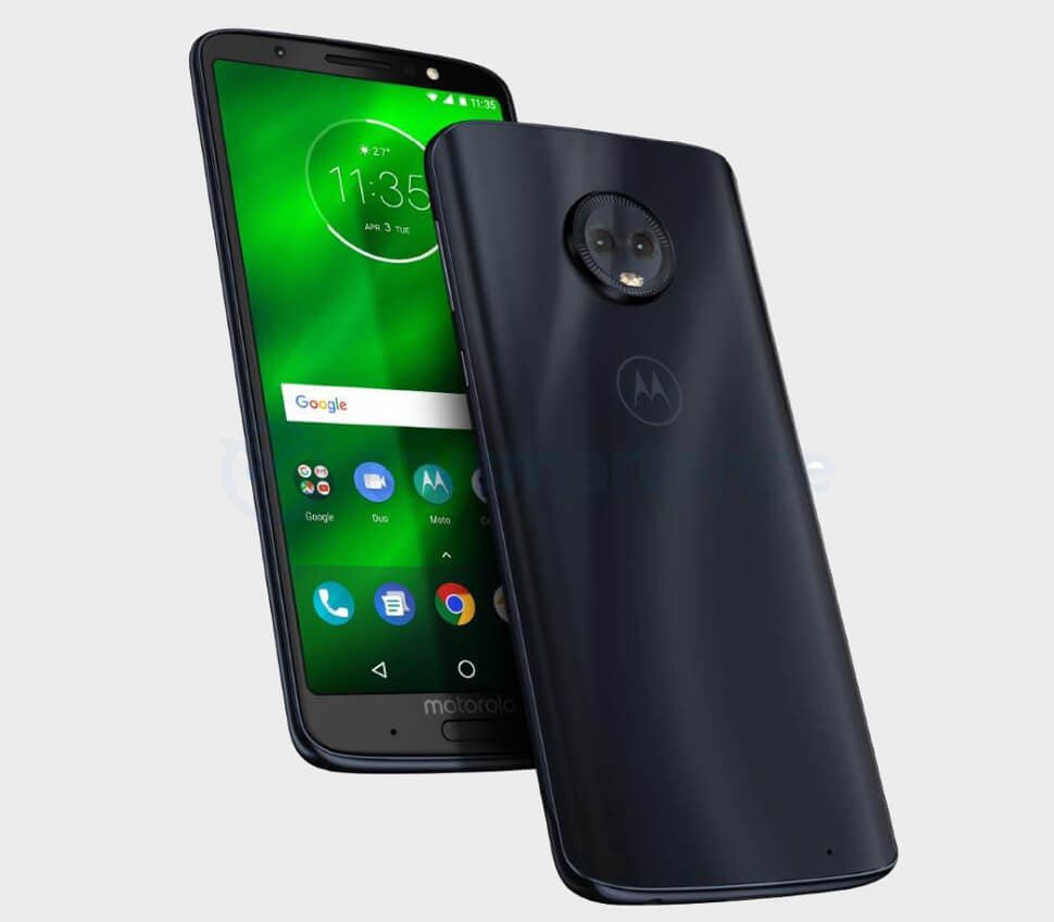 Motorola moto g6 diseño en color azul