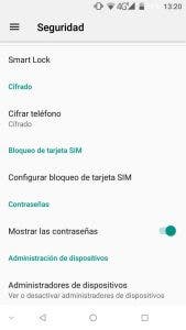 cambiar el código PIN en Android