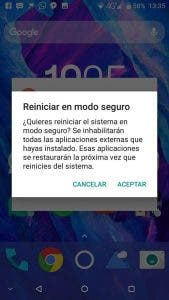 entrar en el modo seguro en androide