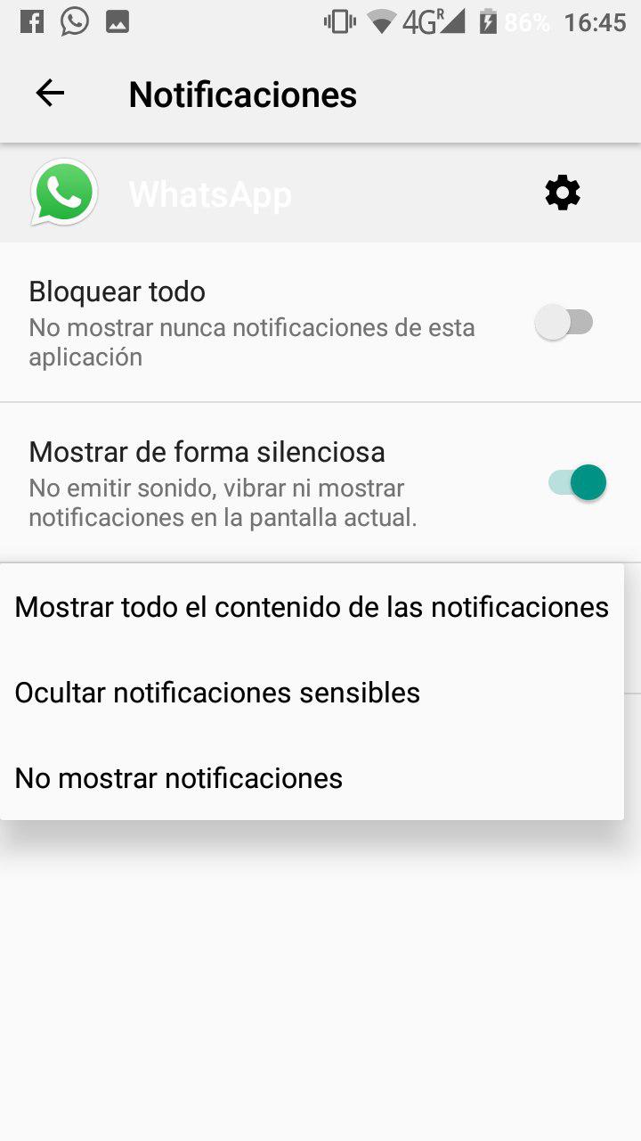 ocultar las notificaciones en android