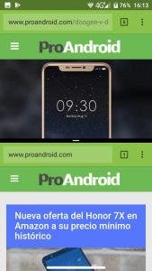 pestañas de Google Chrome a pantalla partida