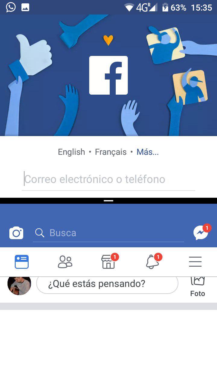 facebook multiventana android
