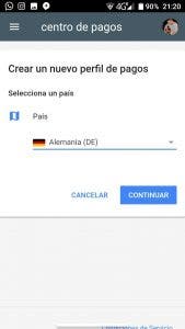 perfil de pago de google