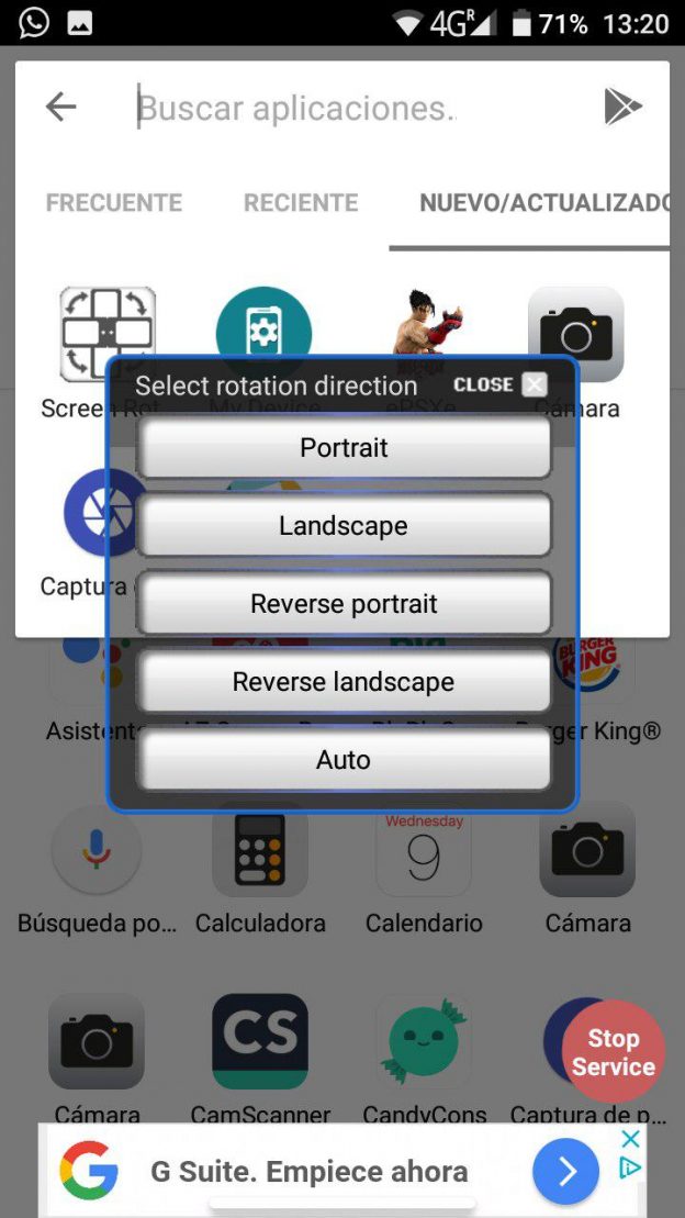 Cómo forzar que las aplicaciones se vean en horizontal en Android