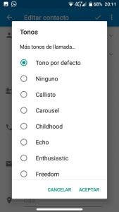 personalizar el tono de llamada en android