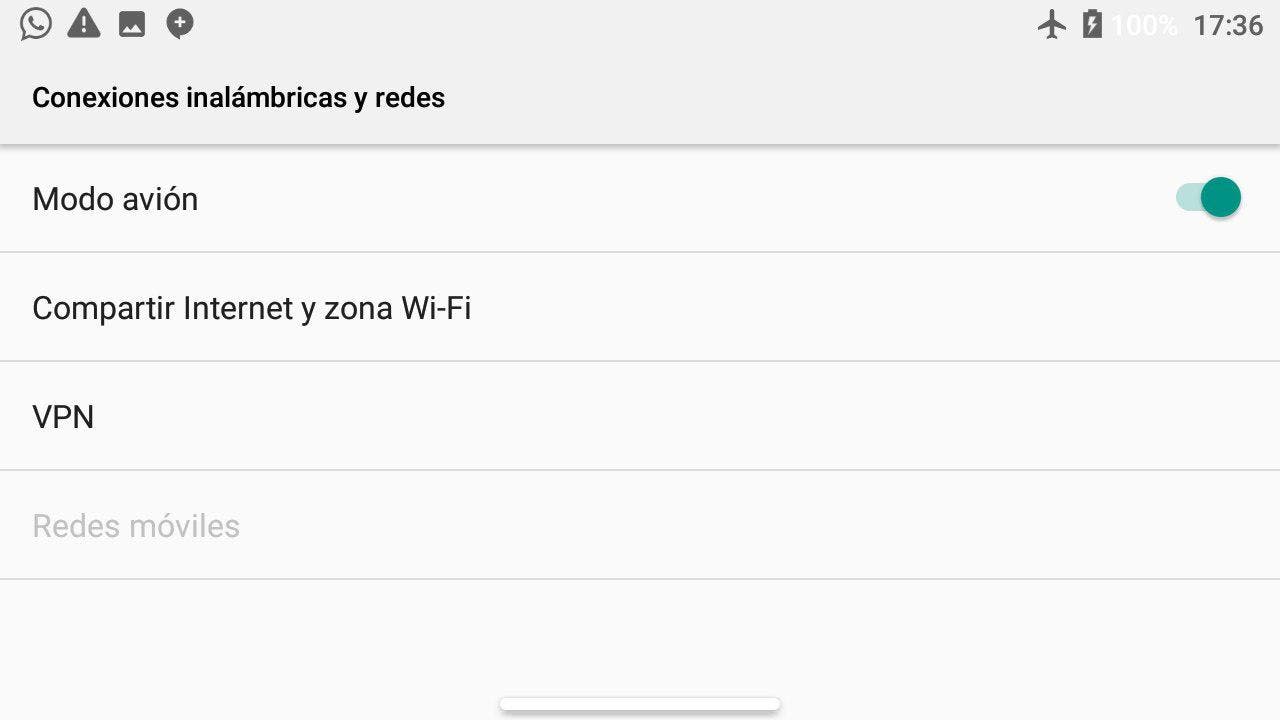 modo avión en android