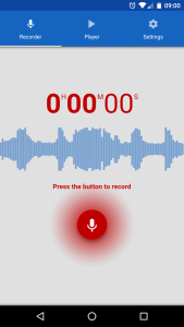 aplicación de grabación de voz en android